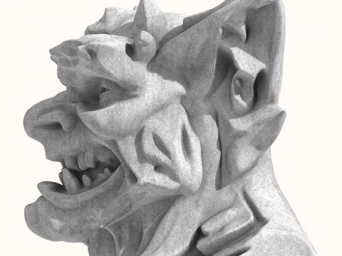 Gargoyle Dragon Head 5 3D Model