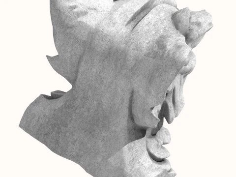 Gargoyle Dragon Head 5 3D Model