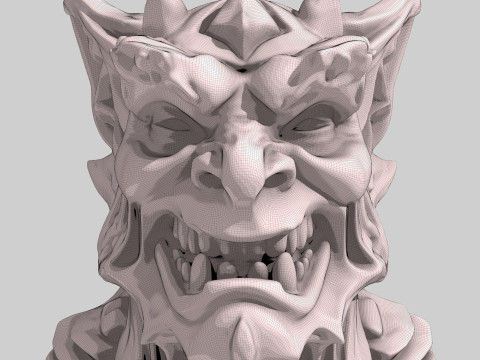 Gargoyle Dragon Head 5 Modèle 3D