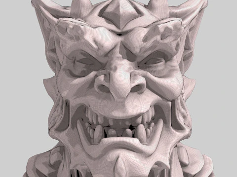 Gargoyle Dragon Head 5 3D Model
