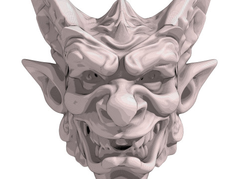 Gargoyle Dragon Head 6 Model 3D