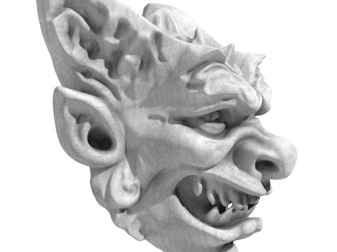 Gargoyle Dragon Head 6 Model 3D