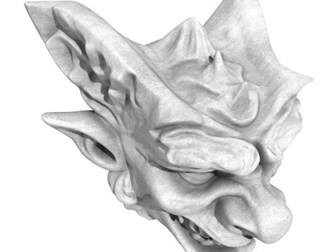 Gargoyle Dragon Head 6 Model 3D