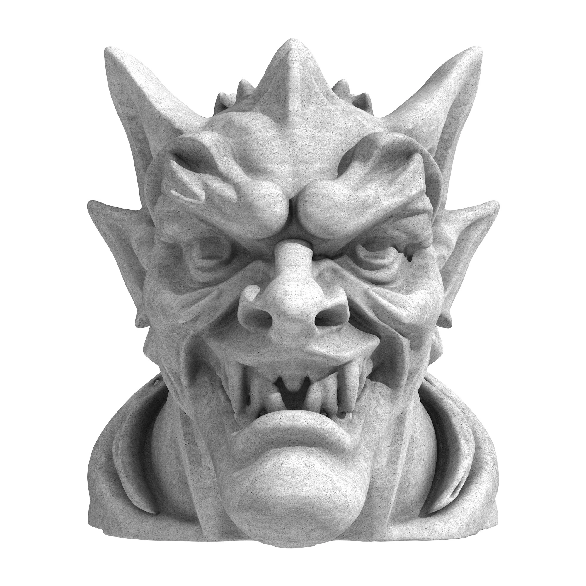 Gargoyle Dragon Head 7 3D Model .c4d .max .obj .3ds .fbx .stl .blend 