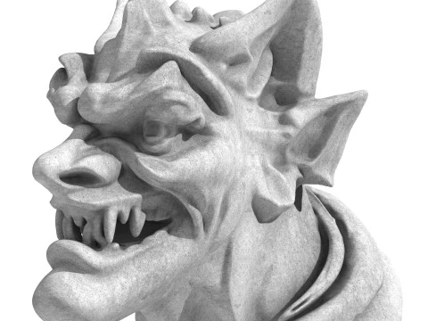 Gargoyle Dragon Head 7 3D Model