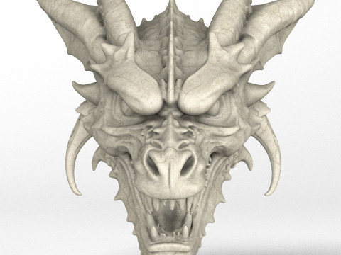 Gargoyle Dragon Head 8 3D Model