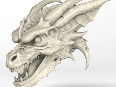 Gargoyle Dragon Head 8 3D Model