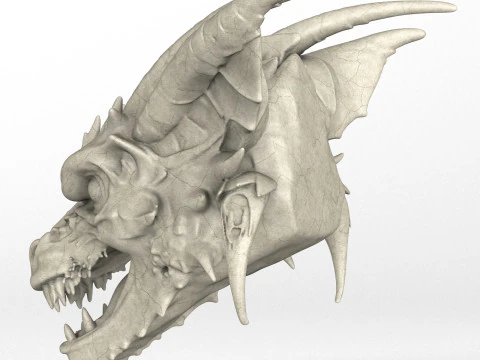 Gargoyle Dragon Head 8 3D Model