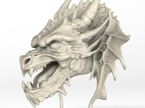 Gargoyle Dragon Head 9 Modèle 3D