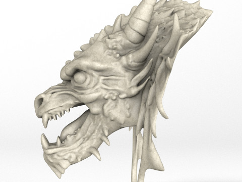 Gargoyle Dragon Head 9 Modèle 3D