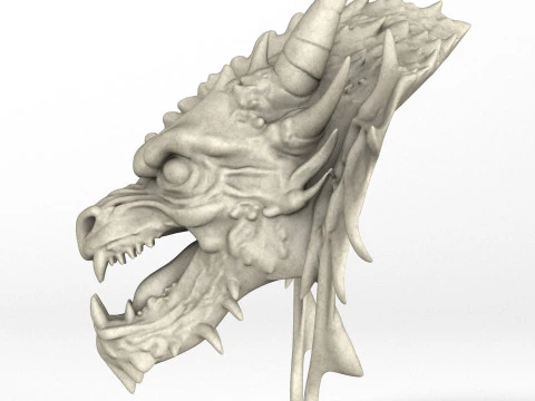 Gargoyle Dragon Head 9 3D Model