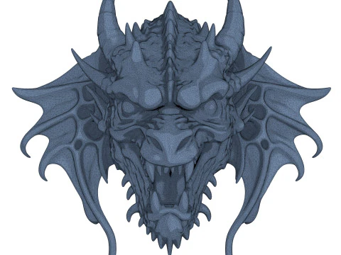 Gargoyle Dragon Head 9 3D Model