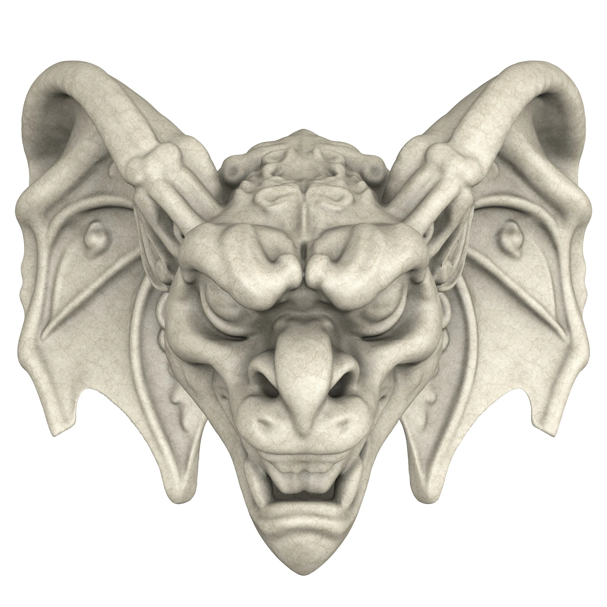 Gargoyle Dragon Head 10 3D Model .c4d .max .obj .3ds .fbx .stl .blend