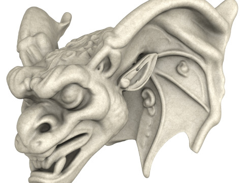 Gargoyle Dragon Head 10 Modèle 3D