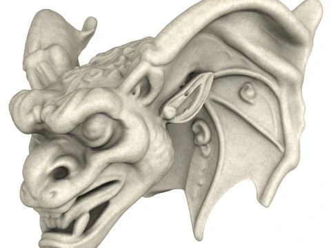 Gargoyle Dragon Head 10 3D Model