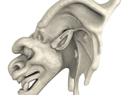 Gargoyle Dragon Head 10 Modèle 3D