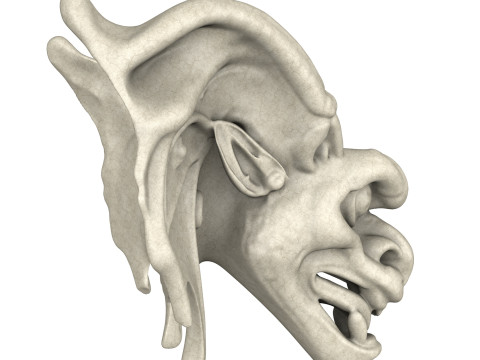 Gargoyle Dragon Head 10 Modèle 3D
