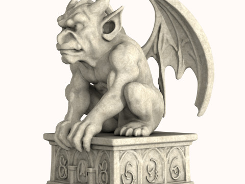 Gargoyle Sculpture 3D Model