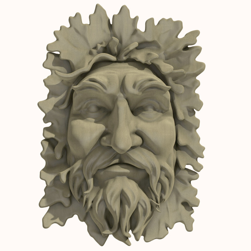 Green Man 1 Model 3D .c4d .max .obj .3ds .fbx .stl .blend 