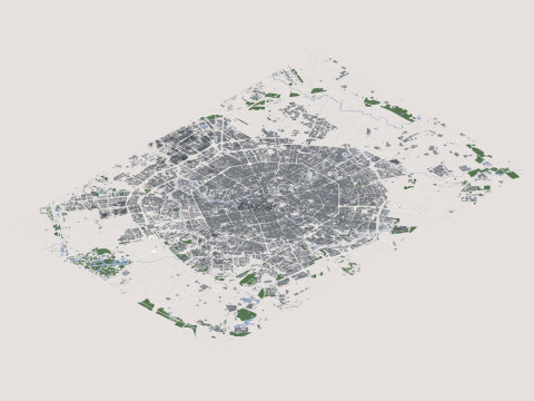Chengdu City China 3Dモデル
