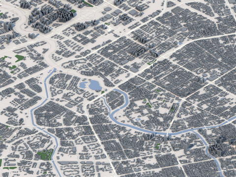 Chengdu City China 3Dモデル