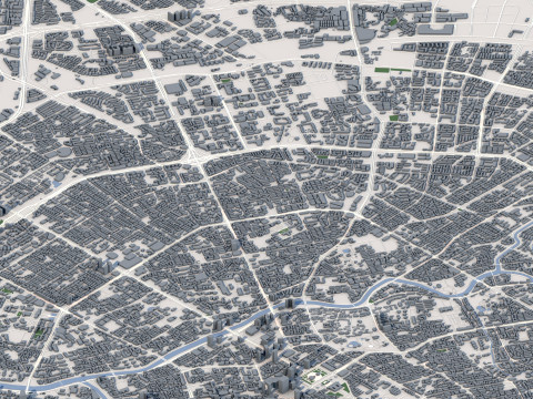 Chengdu City China 3Dモデル