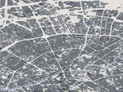 Chengdu City China 3D Model