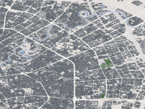 Chengdu City China 3D Model