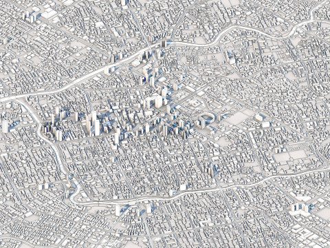 Chengdu City China 3Dモデル