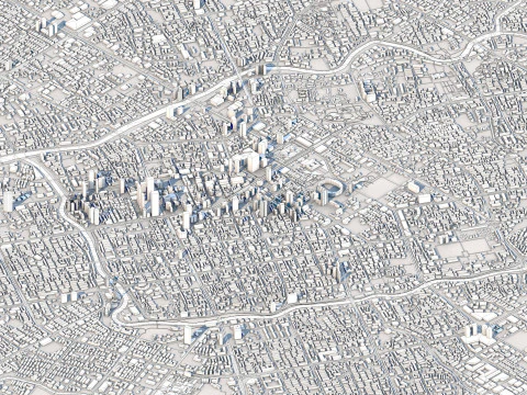 Chengdu City China 3D Model