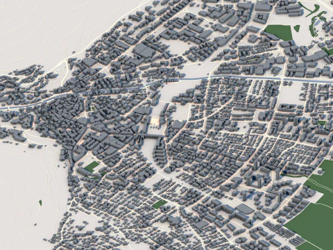 Chur City Switzerland 3D Model