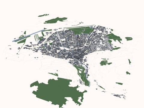 Chur City Switzerland 3Dモデル