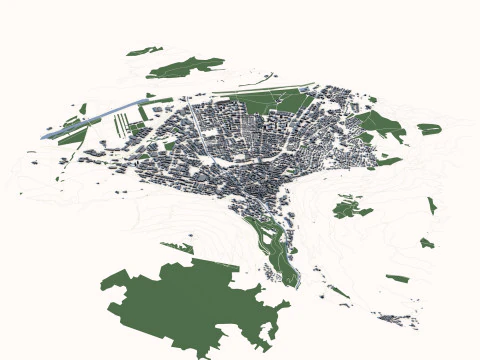 Chur City Switzerland 3D Model