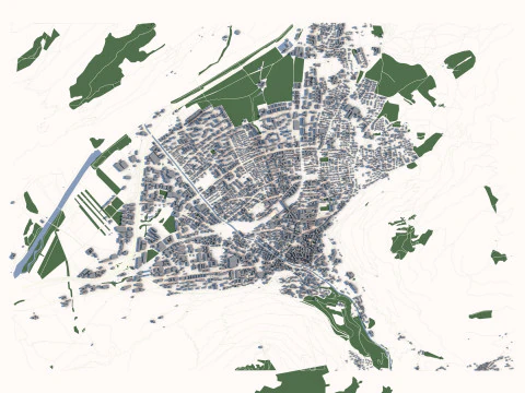 Chur City Switzerland 3D Model