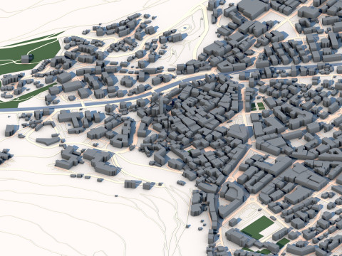 Chur City Switzerland 3Dモデル