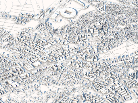 Craiova City Romania 3D Модель