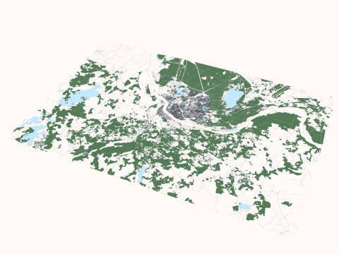Daugavpils City Latvia 3D Модель