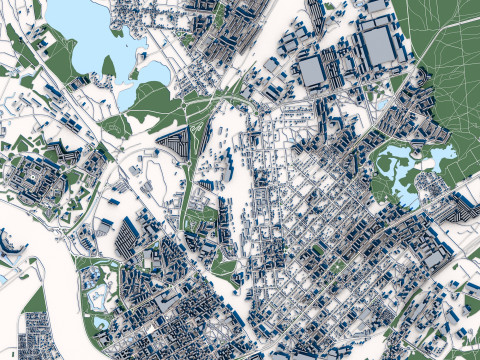 Daugavpils City Latvia 3D Модель