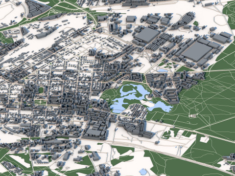 Daugavpils City Latvia 3D Модель