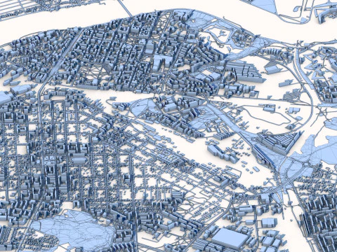 Daugavpils City Latvia 3D Model