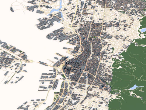 Кобе Сити Япония 3D Модель