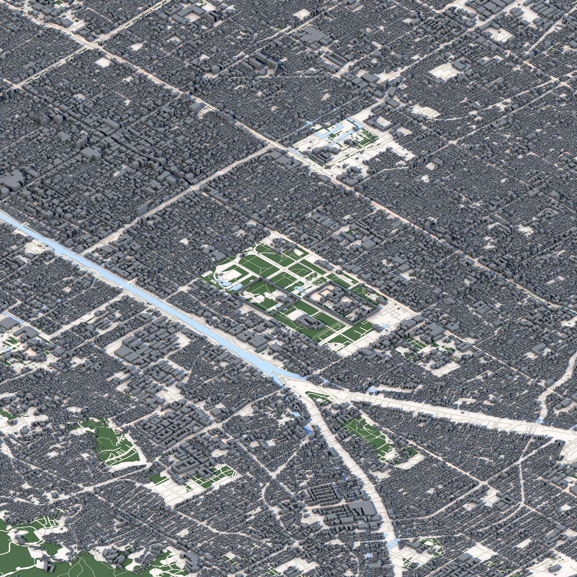 Kyoto City Japan 3D Model .c4d .max .obj .3ds .fbx .stl .blend