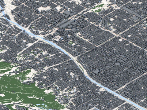 Kyoto City Japan 3D Model