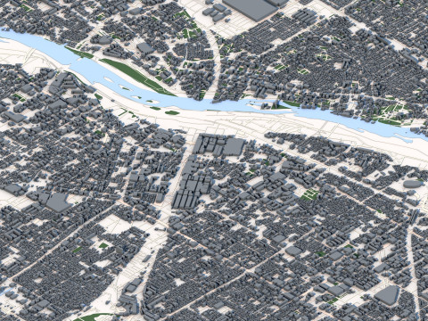 Kyoto City Japan 3D Model