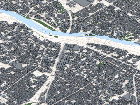 Kyoto City Japan 3D Model