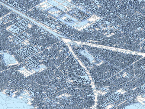Kyoto City Japan 3D Model