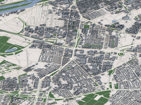 Mannheim City Germany 3Dモデル