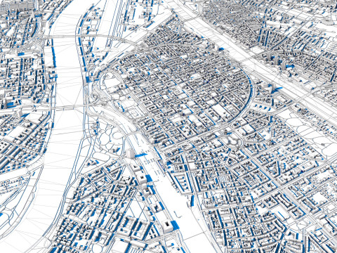 Mannheim City Germany 3Dモデル