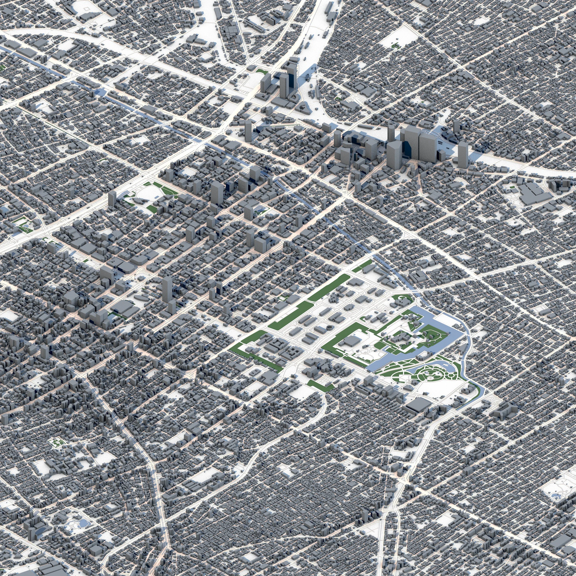 Nagoya City Japan 3D Model .c4d .max .obj .3ds .fbx .stl .blend 