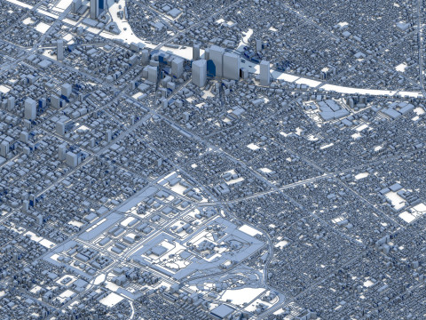Nagoya City Japan 3Dモデル
